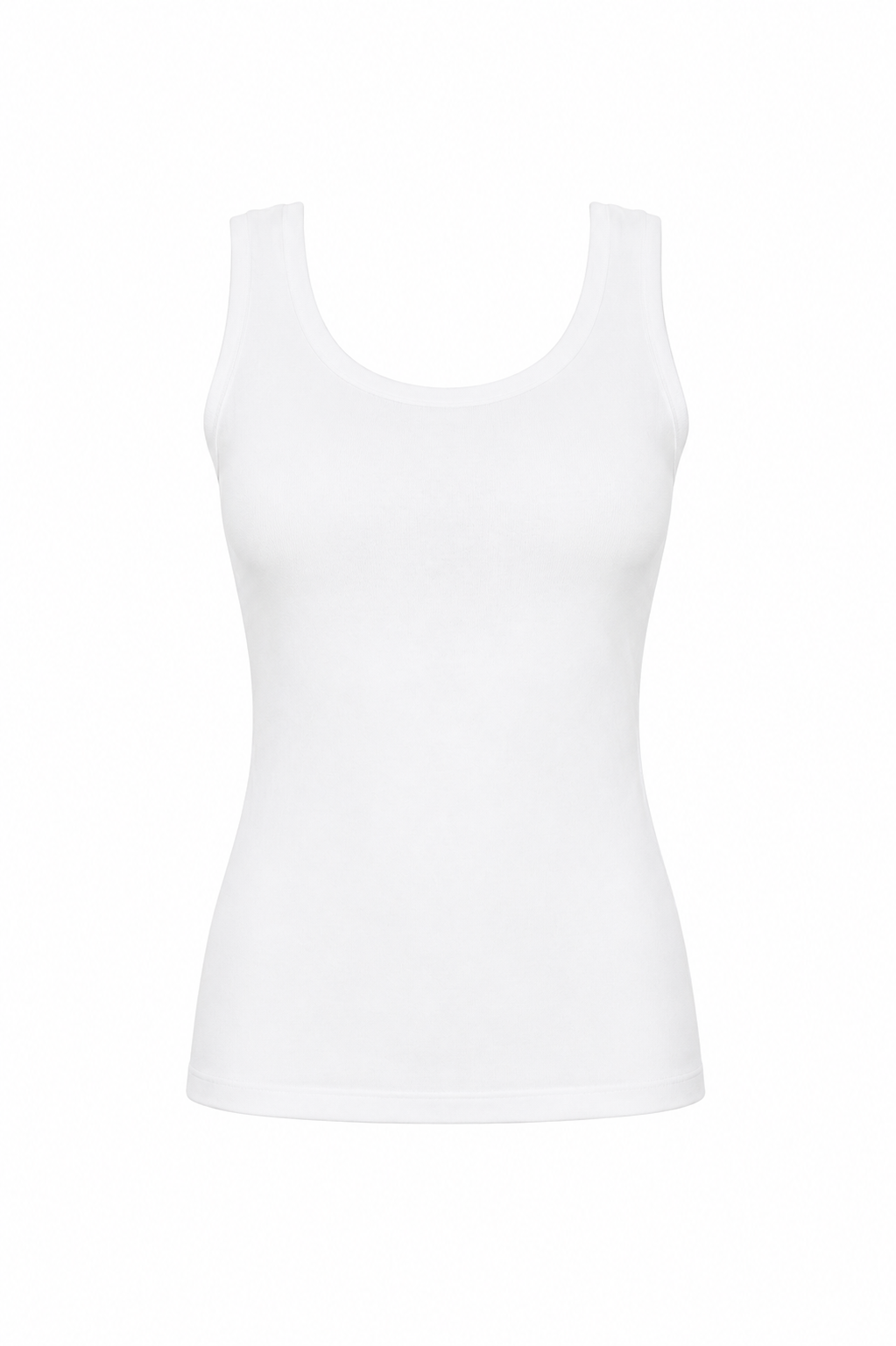 All Day blanco — tank de algodón pima peruano KHIYA