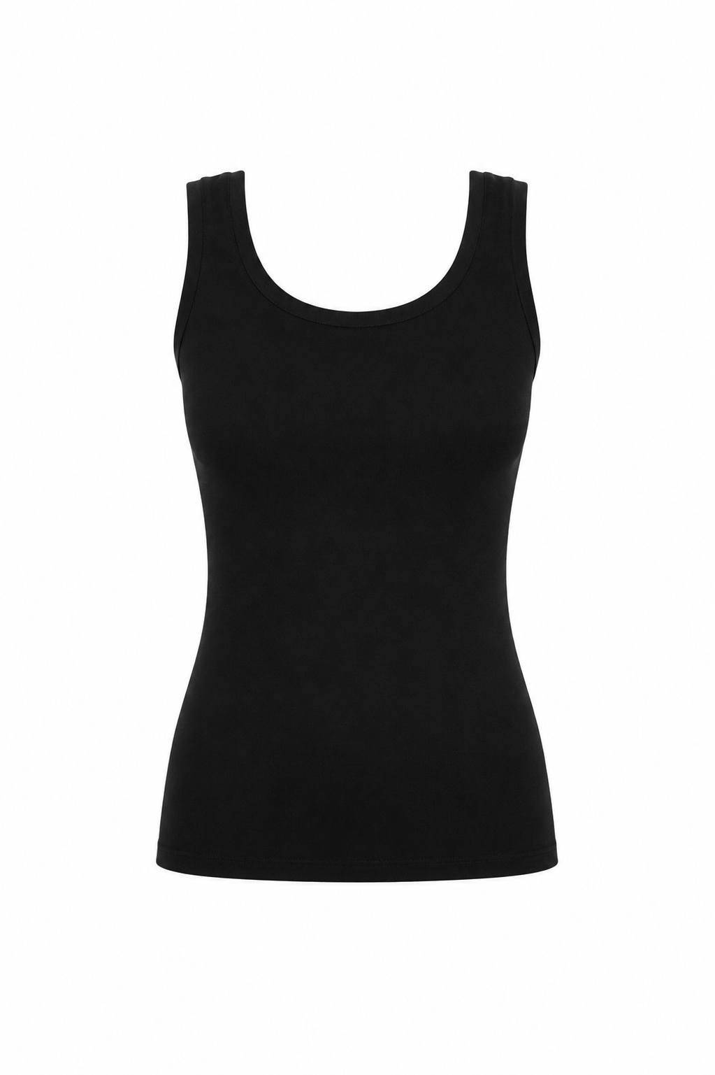 All Day negro — tank de algodón pima peruano KHIYA